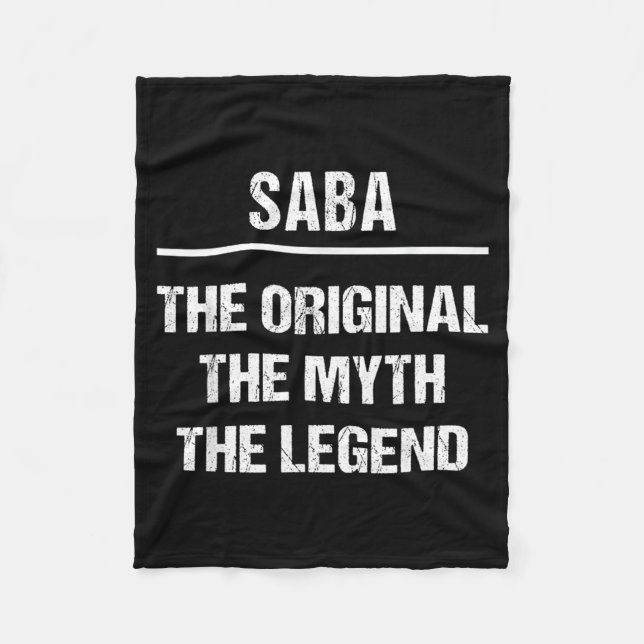 Saba The Original Name Myth Legend Hebrew Fleece Blanket (Front)
