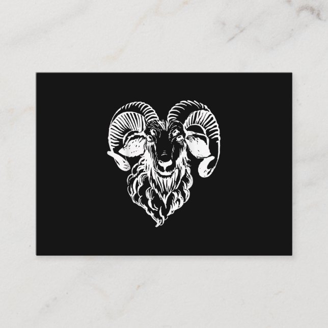 Sabbatic Baphomet Goat Evil Satanic Business Card (Front)