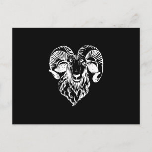 Sabbatic Baphomet Goat Evil Satanic Postcard