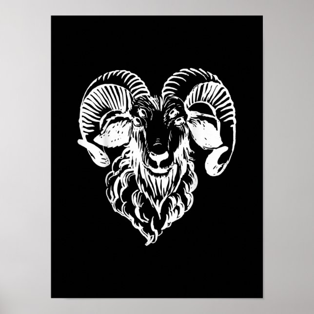Sabbatic Baphomet Goat Evil Satanic Poster (Front)