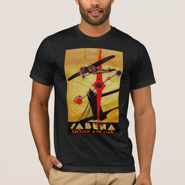 Sabena Art Deco Compass T-Shirt (Front)