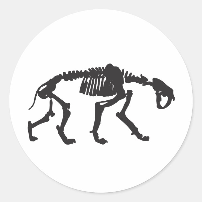 sabertooth classic round sticker (Front)