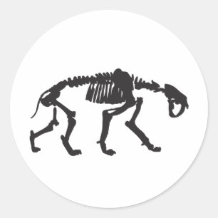 sabertooth classic round sticker