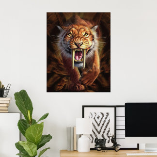 Sabertooth tiger poster