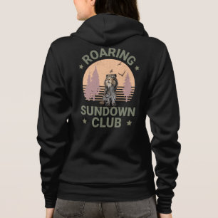 Sabertooth Tiger Retro Forest Sunset Club Hoodie