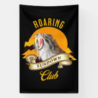 Sabertooth Tiger Retro Sunset Adventure Club