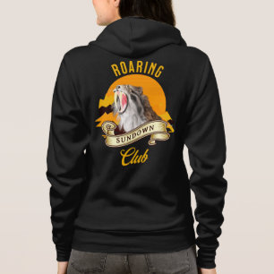 Sabertooth Tiger Retro Sunset Adventure Club Hoodie