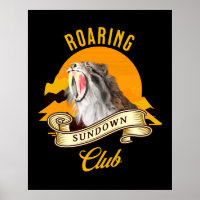 Sabertooth Tiger Retro Sunset Adventure Club