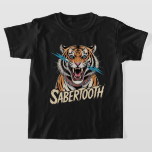 Sabertooth Tiger Streetwear Graphic T-Shirt