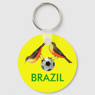 Sabia with ball Brasil futebol lovers gifts Key Ring