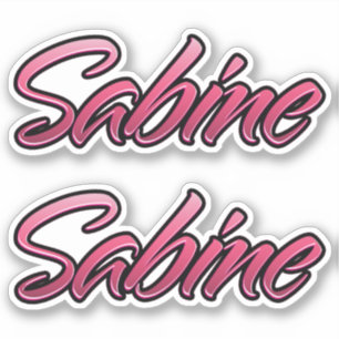 Sabine faded pink sticker sticker embroiderset