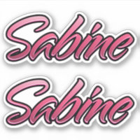 Sabine faded pink stickers sticker set