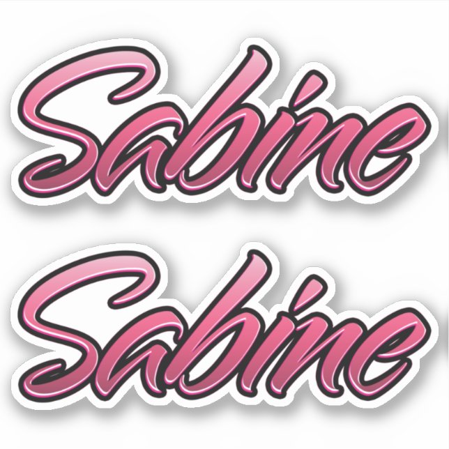 Sabine faded pink stickers sticker set (Front)