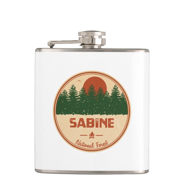 Sabine National Forest Hip Flask (Front)
