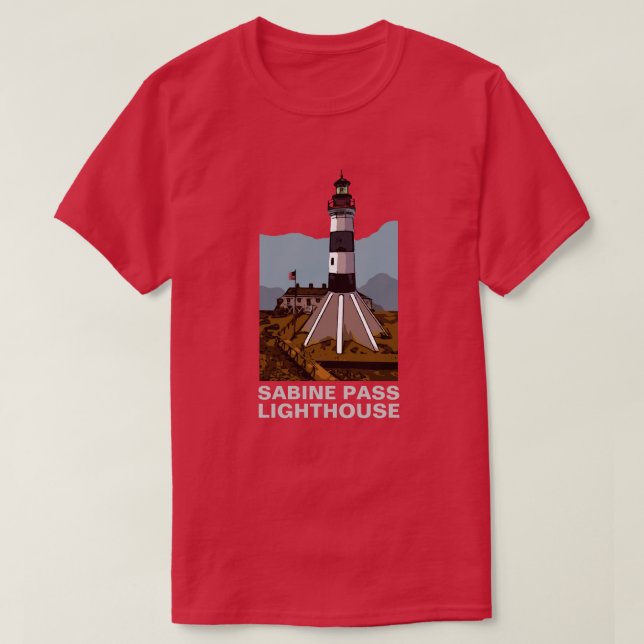 SABINE PASS LIGHTHOUSE T-Shirt (Design Front)