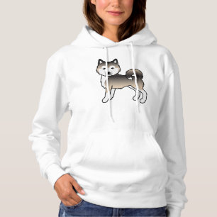 Sable Alaskan Malamute Cute Cartoon Dog Hoodie