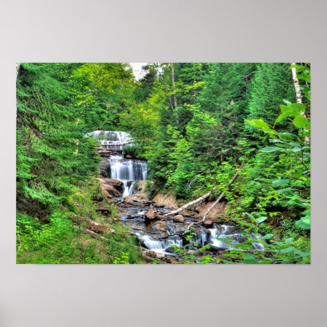 Sable Falls, Pictured Rocks Nat'l Lakeshore, MI Poster (Front)