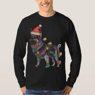 SABLE GERMAN SHEPHERD WITH SANTA CLAUS HAT CHRISTM T-Shirt