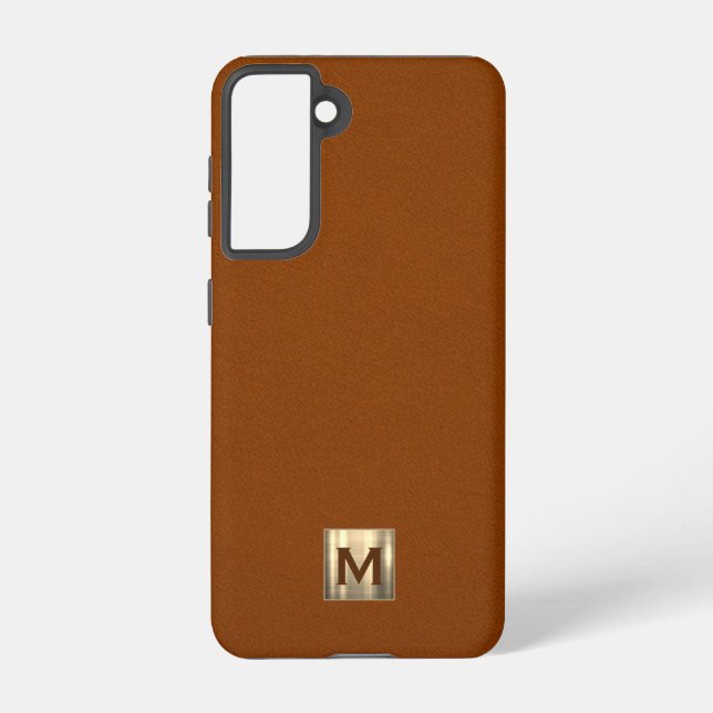 Sable Luxury Gold Monogram Samsung Galaxy S21 Case (Back)