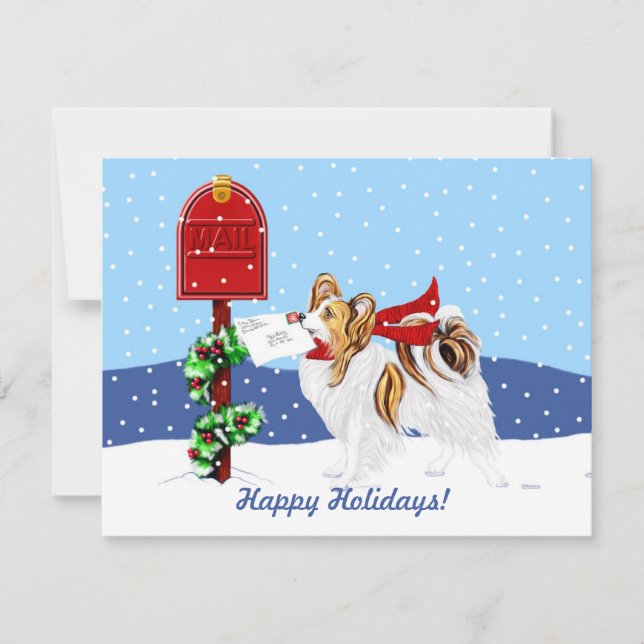 Sable Papillon Christmas Mail Invitation (Front)