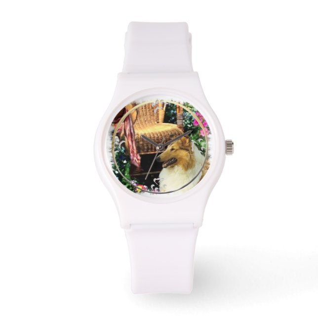 Sable Rough Collie Art Watch (Front)