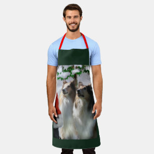 Sable Rough Collie Christmas Gifts Apron