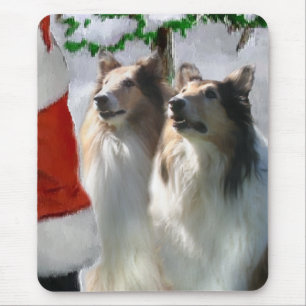 Sable Rough Collie Christmas Gifts Mouse Pad