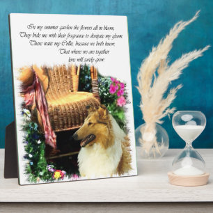 Sable Rough Collie Where Love Grows Plaque