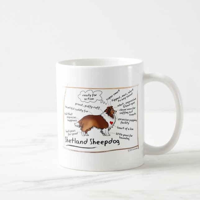 Sable sheltie coffee mug (Right)