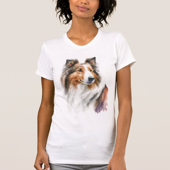 Sable Sheltie Painting T-Shirt (Front)