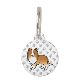 Sable Shetland Sheepdog Sheltie & Pet's Info Pet Tag