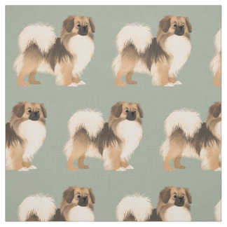 Sable Tibetan Spaniel Fabric