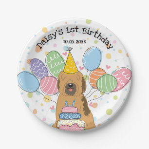 Sable Tibetan Terrier Birthday Party Paper Plates