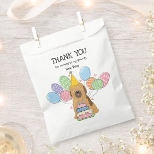 Sable Tibetan Terrier Birthday Thank You Favour Ba Bags