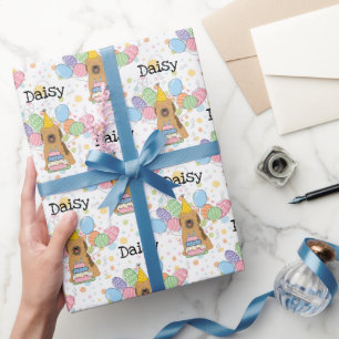 Sable Tibetan Terrier Dog Birthday Wrapping Paper