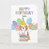 Sable White Tibetan Terrier Dog Birthday Party