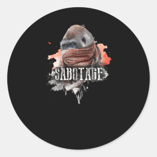 Sabotage Classic Round Sticker