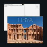 Sabratha, Libya Travel Postcard<br><div class="desc">Send this beautiful postcard to your loved ones featuring the towering,  sun-drenched facade of the Roman Theater at the UNESCO site of Sabratha.</div>