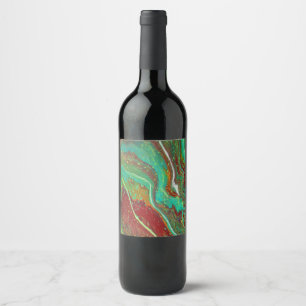 Sabre Dance 2 Wild Abstract Wine Bottle Label