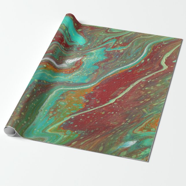 Sabre Dance 3 Flowing Abstract Wrapping Paper (Unrolled)