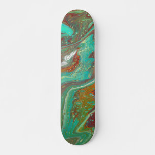 Sabre Dance 3 Green Red Abstract Skateboard Deck