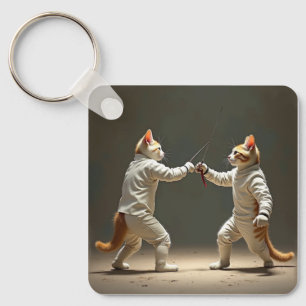 sabre kitties key ring