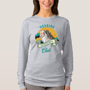 Sabre Tooth Tiger Roaring Sundown Club T-Shirt