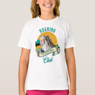 Sabre Tooth Tiger Roaring Sundown Club T-Shirt