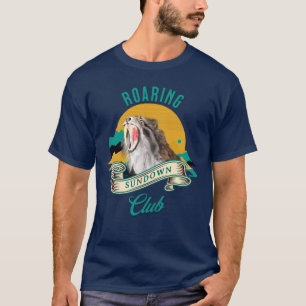 Sabre Tooth Tiger Roaring Sundown Club T-Shirt