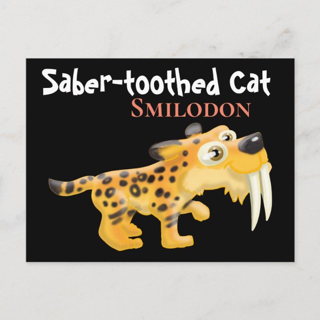 Sabre-toothed Cat Postcard (Front)