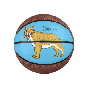 Sabre-toothed tiger illustration  mini basketball