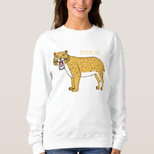 Sabre-toothed tiger illustration sweatshirt