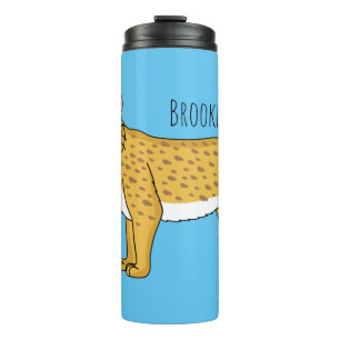 Sabre-toothed tiger illustration thermal tumbler