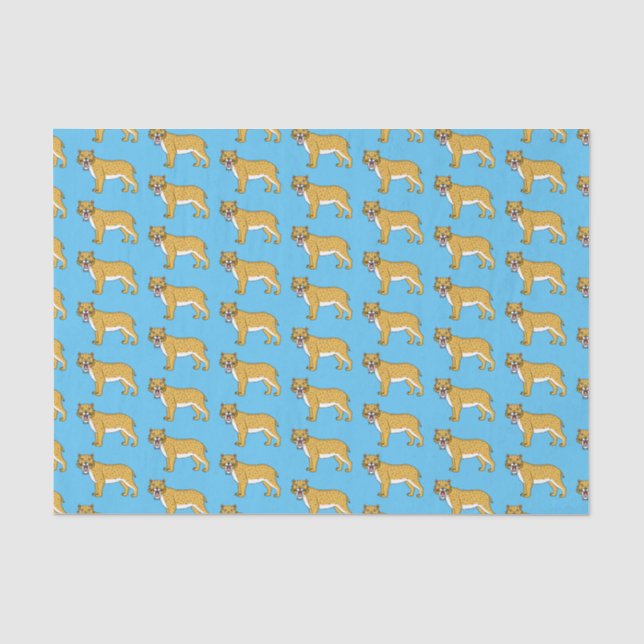 Sabre-toothed tiger illustration tissue paper (Front)